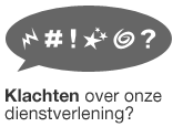 Icoon Klachten over onze diensten?